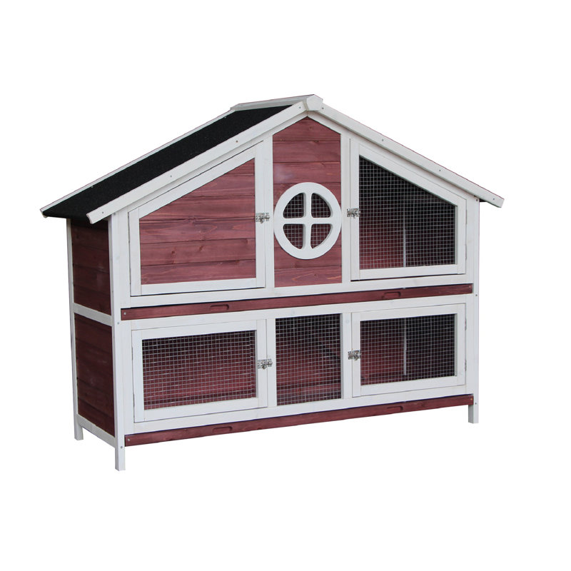 Tucker Murphy Pet Harrigan Wooden Rabbit Hutch with Ramp amp Reviews 